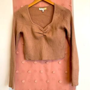 Crop waist cable knit